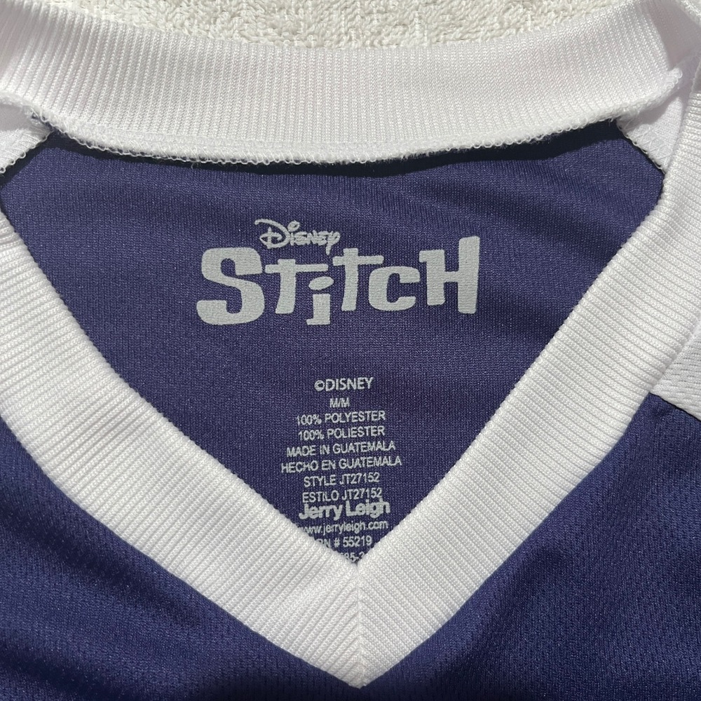 NEW!! Disney Lilo and Stitch Sports Jersey #626 Blue‎ and White - Size: M - Picture 2 of 7